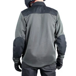 ICON Upstate Mesh CE Jacket -Motorcycle Helmet Store icon upstate mesh jacket grey worn back 90824.1689755172
