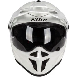 KLIM Krios Karbon Adventure Helmet Solids -Motorcycle Helmet Store klim krios karbon adventure helmet solid gloss white front 43600.1584036387
