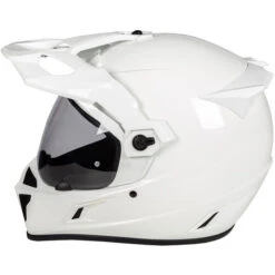 KLIM Krios Karbon Adventure Helmet Solids -Motorcycle Helmet Store klim krios karbon adventure helmet solid gloss white left 77703.1584036387