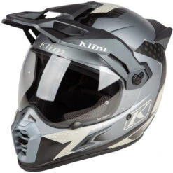 KLIM Krios Pro Charger Helmet -Motorcycle Helmet Store klim krios pro charger helmet grey front left 39453.1689288694