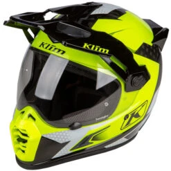 KLIM Krios Pro Charger Helmet -Motorcycle Helmet Store klim krios pro charger helmet hi vis front left 44488.1689288736