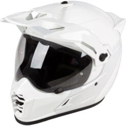 KLIM Krios Pro Helmet Solids -Motorcycle Helmet Store klim krios pro haptik white helmet front left 60332.1582617458