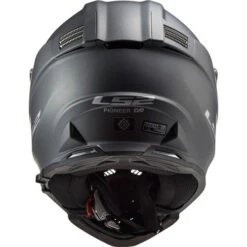 LS2 Blaze Helmet Solid -Motorcycle Helmet Store ls2 blaze helmet solid matte titanium back 99795.1633131233