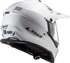 LS2 Blaze Helmet Solid -Motorcycle Helmet Store ls2 blaze helmet solid white back right 26270.1633131233