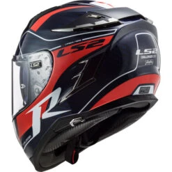LS2 Challenger Carbon Carver Helmet -Motorcycle Helmet Store ls2 challenger carbon carver helmet blue red back left 89375.1633131880