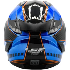 LS2 Challenger GT Boss Helmet -Motorcycle Helmet Store ls2 challenger gt boss helmet gloss blue krome back 21958.1617074464