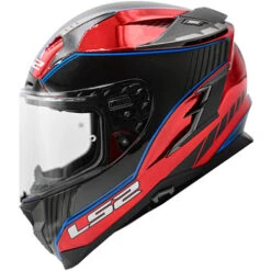 LS2 Challenger GT Boss Helmet -Motorcycle Helmet Store ls2 challenger gt boss helmet gloss red krome left 94109.1617074471