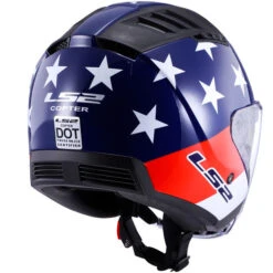 LS2 Copter American Helmet -Motorcycle Helmet Store ls2 copter american helmet red white blue back right 07528.1617197152