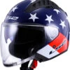 LS2 Copter American Helmet -Motorcycle Helmet Store ls2 copter american helmet red white blue front left 67031.1617196856