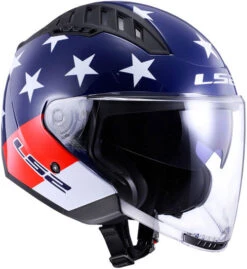 LS2 Copter American Helmet -Motorcycle Helmet Store ls2 copter american helmet red white blue front right 81771.1617196859