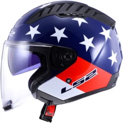 LS2 Copter American Helmet -Motorcycle Helmet Store ls2 copter american helmet red white blue left 88509.1617196861