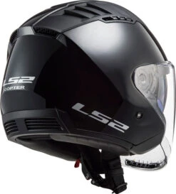LS2 Copter Helmet Solid 21 LS2 Copter Helmet Solid -Motorcycle Helmet Store ls2 copter helmet solid gloss black back right 81326.1617196676