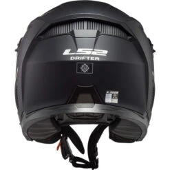 LS2 Drifter Helmet -Motorcycle Helmet Store ls2 drifter helmet solid matte black back 02609.1684816343