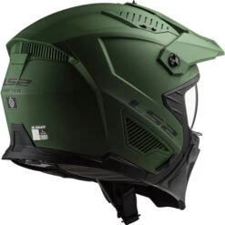 LS2 Drifter Helmet -Motorcycle Helmet Store ls2 drifter helmet solid matte military green back right 21493.1684816420
