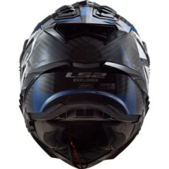 LS2 Explorer Carbon Focus Helmet -Motorcycle Helmet Store ls2 explorer carbon focus helmet blue white red back 66650.1633132397