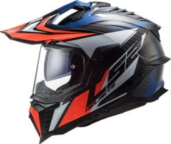 LS2 Explorer Carbon Focus Helmet -Motorcycle Helmet Store ls2 explorer carbon focus helmet blue white red left 89399.1633132397