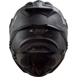 LS2 Explorer Carbon Focus Helmet -Motorcycle Helmet Store ls2 explorer carbon focus helmet titanium hi vis yellow back 58042.1633132397