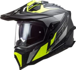 LS2 Explorer Carbon Focus Helmet -Motorcycle Helmet Store ls2 explorer carbon focus helmet titanium hi vis yellow front left 21019.1633132397