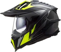 LS2 Explorer Carbon Focus Helmet -Motorcycle Helmet Store ls2 explorer carbon focus helmet titanium hi vis yellow left 75701.1633132397