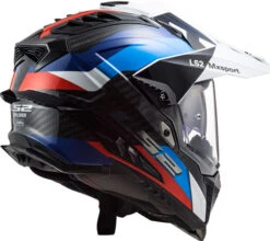 LS2 Explorer Carbon Frontier Helmet -Motorcycle Helmet Store ls2 explorer carbon frontier helmet black blue back right 83796.1617240067