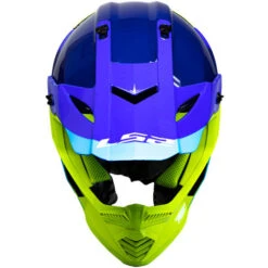 LS2 Gate Launch Youth Helmet -Motorcycle Helmet Store ls2 gate launch helmet blue hi viz top 65888.1633131895