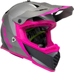 LS2 Gate Launch Helmet -Motorcycle Helmet Store ls2 gate launch helmet silver gray pink front right 68123.1633131063
