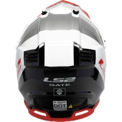 LS2 Gate Launch Youth Helmet -Motorcycle Helmet Store ls2 gate launch helmet white red black back 85869.1633131895