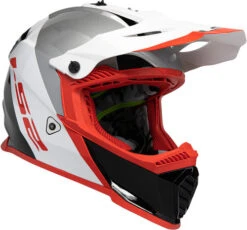 LS2 Gate Launch Youth Helmet -Motorcycle Helmet Store ls2 gate launch helmet white red black front right 07504.1633131895