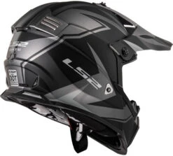 LS2 Gate TwoFace Helmet -Motorcycle Helmet Store ls2 gate two face helmet gray black back right 96640.1633131001