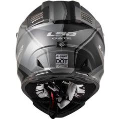 LS2 Gate TwoFace Youth Helmet -Motorcycle Helmet Store ls2 gate two face helmet gray black back 53002.1633131823