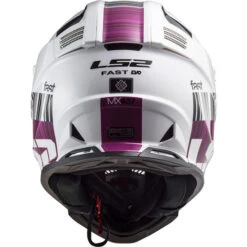LS2 Gate Xcode Helmet -Motorcycle Helmet Store ls2 gate xcode helmet white violet back 30361.1633131085