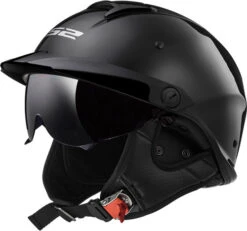 LS2 Rebellion Helmet Solid -Motorcycle Helmet Store ls2 rebellion helmet solid gloss black 47656.1617236132