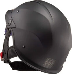 LS2 Rebellion Helmet Solid -Motorcycle Helmet Store ls2 rebellion helmet solid matte black back left 20871.1617200961