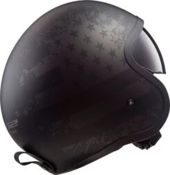 LS2 Spitfire Black Flag Helmet -Motorcycle Helmet Store ls2 spitfire black flag helmet matte black back right 87188.1617198373