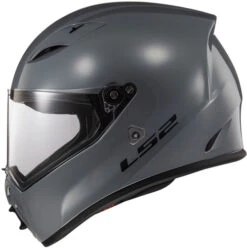 LS2 Street Fighter Helmet Solid -Motorcycle Helmet Store ls2 street fighter helmet solid battleship gray left 72320.1617070316