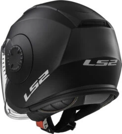 LS2 Verso Helmet Solid -Motorcycle Helmet Store ls2 verso helmet solid matte black back left 14964.1617196523