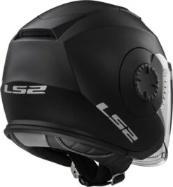 LS2 Verso Helmet Solid -Motorcycle Helmet Store ls2 verso helmet solid matte black back right 16114.1617196526