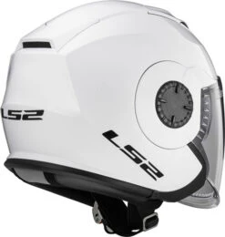 LS2 Verso Helmet Solid -Motorcycle Helmet Store ls2 verso helmet solid white back 57038.1617196564