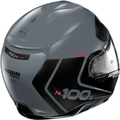 Nolan N100-5 Distinctive Helmet -Motorcycle Helmet Store nolan 100 5 distinctive helmet gloss grey black back 16795.1683790175
