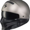 Scorpion Covert Evo Helmet Titanium -Motorcycle Helmet Store scorpion covert evo helmet titanium front left 98840.1579095363