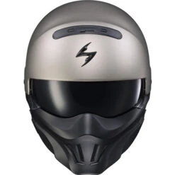 Scorpion Covert Evo Helmet Titanium 7 Scorpion Covert Evo Helmet Titanium -Motorcycle Helmet Store scorpion covert evo helmet titanium front 43288.1579095384