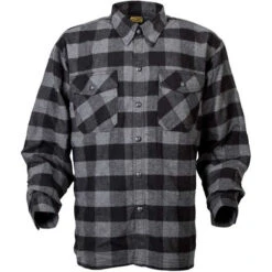 Scorpion Covert Moto Flannel Shirt -Motorcycle Helmet Store scorpion covert flannel shirt black gray front 89376.1596613771