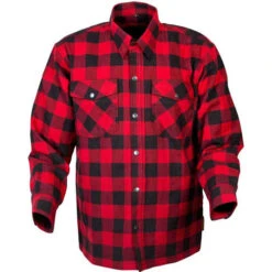 Scorpion Covert Moto Flannel Shirt -Motorcycle Helmet Store scorpion covert flannel shirt red black front 31389.1596613759