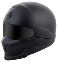 Scorpion Covert Helmet Solids -Motorcycle Helmet Store scorpion covert helmet matte black front left mask 93241.1542436220