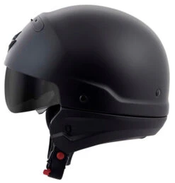Scorpion Covert Helmet Solids -Motorcycle Helmet Store scorpion covert helmet matte black left visor strap 99914.1518684609