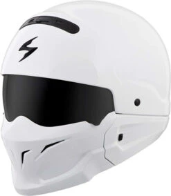 Scorpion Covert Helmet Solids -Motorcycle Helmet Store scorpion covert helmet white front left 45384.1518684665