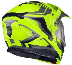 Scorpion EXO-AT950 Ellwood Helmet - Electric Shield -Motorcycle Helmet Store scorpion exo at950 ellwood snow helmet electric hi viz back right 85614.1639534201