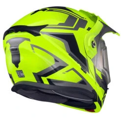 Scorpion EXO-AT950 Ellwood Helmet - Dual Shield -Motorcycle Helmet Store scorpion exo at950 ellwood snow helmet hi viz back right 78682.1698283756