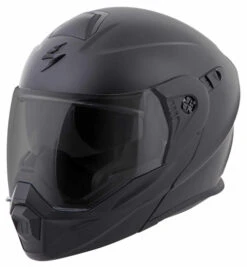 Scorpion EXO-AT950 Solid Helmet -Motorcycle Helmet Store scorpion exo at950 helmet matte black front left no peak 39717.1518667192