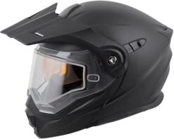 Scorpion EXO-AT950 Helmet Solid - Dual Shield -Motorcycle Helmet Store scorpion exo at950 helmet matte black helmet dual pane left 08984.1573430796